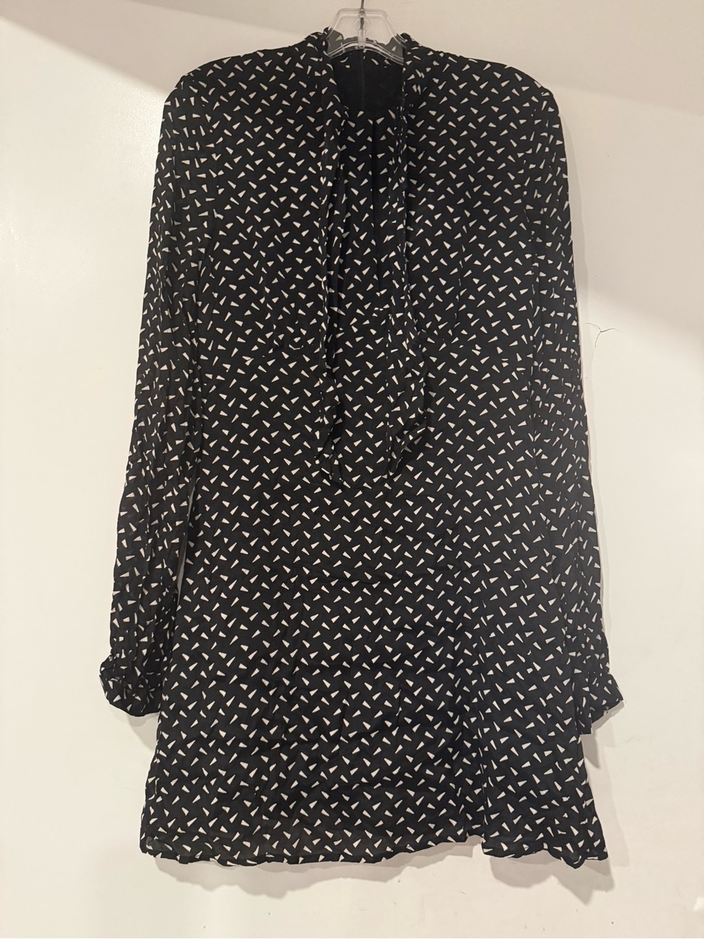 Saint Laurent Tie Neck Printed Dress Size 40 US 8